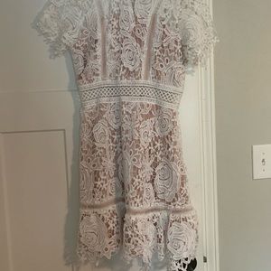 White Lace MIDI Dress